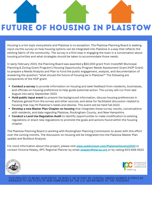 Plaistow Housing Survey Description