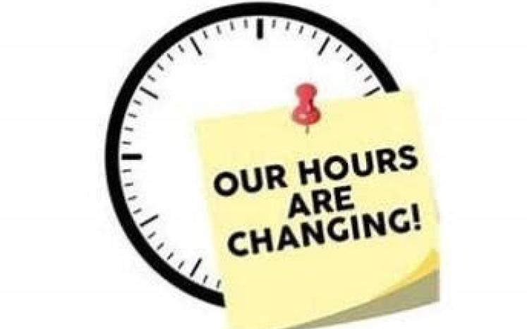 Changing Hours Sign
